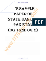 NTS Sample Paper of State Bank of Pakistan Og1 and Og2 PDF
