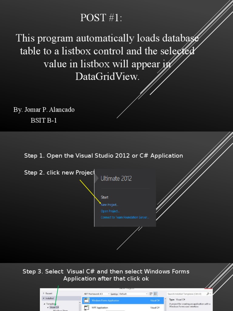Load MySQL Data to ListBox in C# | PDF | Computers