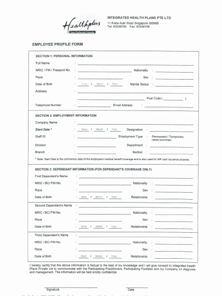 IHP Enrollment Form | PDF