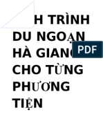 Lich Trinh Du Ngoan Ha Giang Cho Tung Phuong Tien