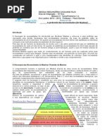 A Pirâmide das Necessidade de acordo com Maslow