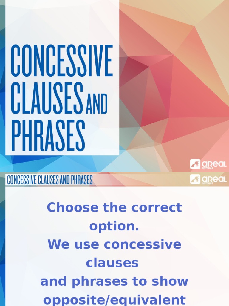 Concessive Clauses @ The Internet Grammar Of English – MRQO