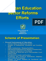 Pakistan Edu Sector Reforms Efforts-presentation