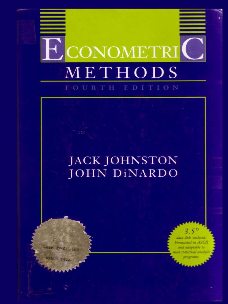 1997 (Jack Johnston, John Dinardo) Econometric Methods PDF