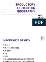Introductory Lecture On Geography