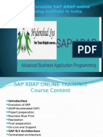 The Affordable SAP ABAP Online Training Institute in India.