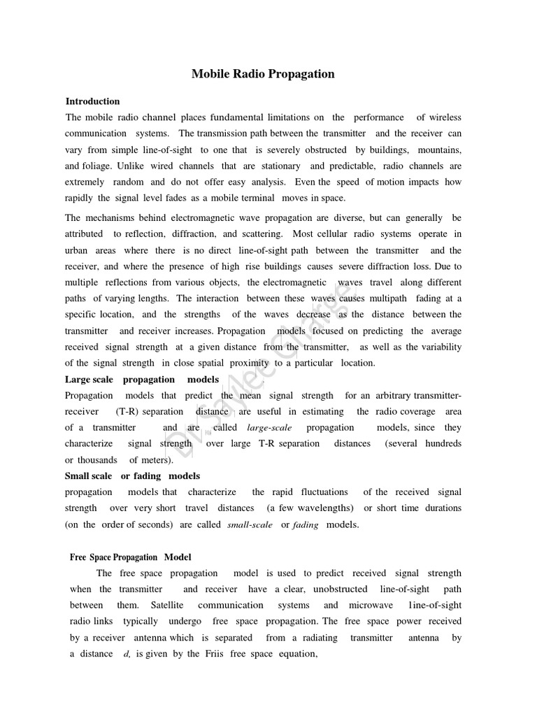Mobile Radio Propogation | PDF | Polarization (Waves) | Radio Propagation