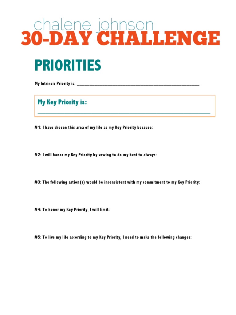 Defining Your Key Life Priorities | PDF