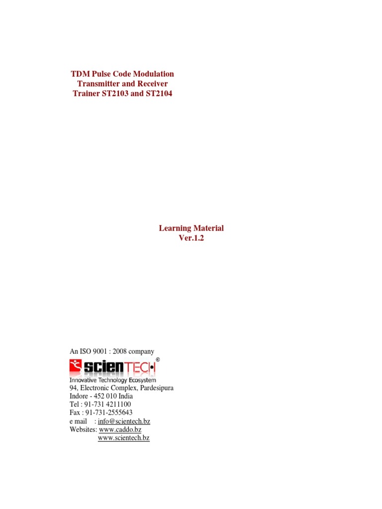 TDM PCM Transmitter & Receiver Overview | PDF
