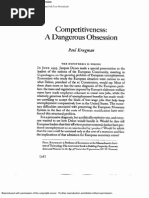 Paul Krugman Competitiveness A Dangerous Obsession