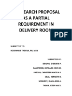 A Research Proposal As A Partial Requirement in Delivery Room