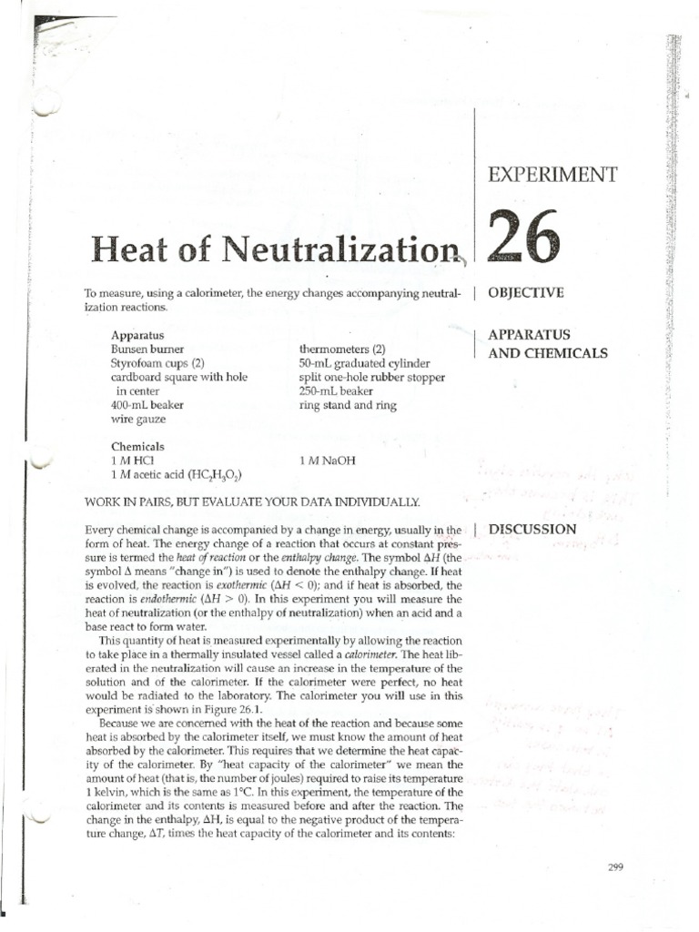 Lab Heat of Neutralization PDF