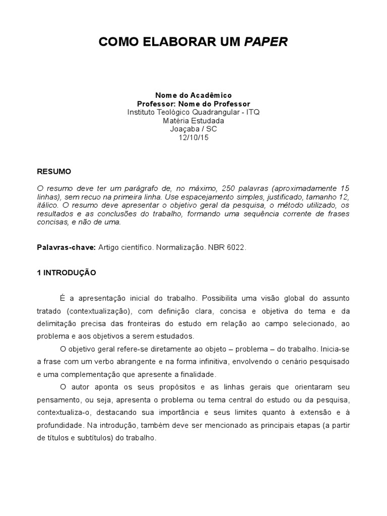 Como Fazer Um Paper Ciência Ciência Filosófica Free 30day Trial
