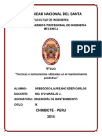 Técnicas e instrumentos de mantenimiento predictivo