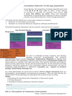 Consumer Behavior Old Age population
