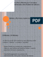 Cultura Pop e Produção Cultural Contemporânea Nos Países