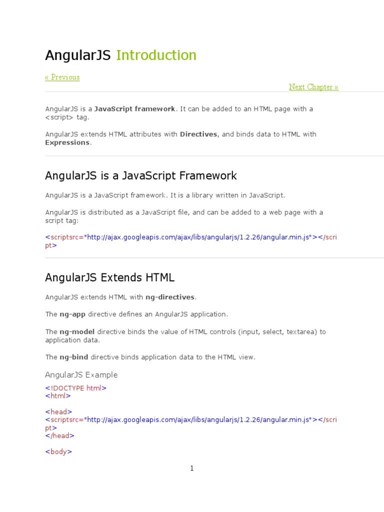 AngularJS W3Schools1 Angular Js Html