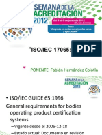 ISO/IEC 17065:2012": PONENTE: Fabián Hernández Colotla