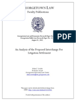 An Analysis of the Proposed Interchange Fee Litigation Settlement