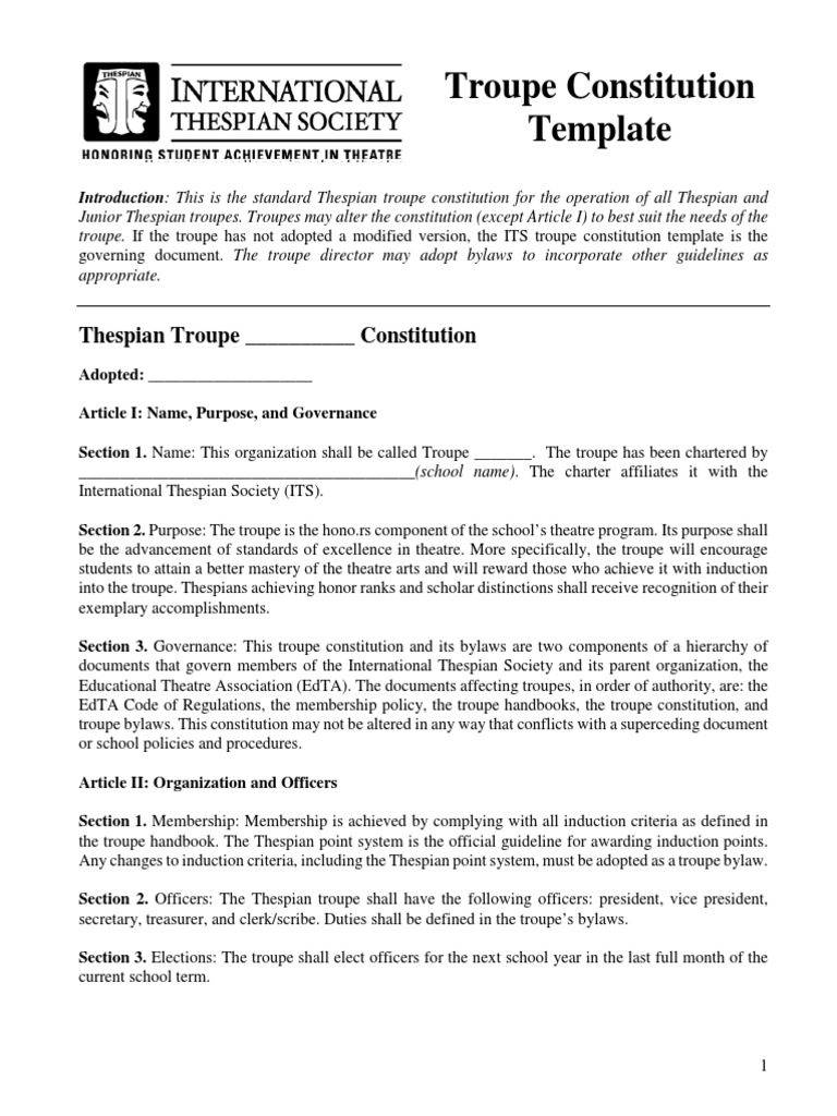 ITS Troupe Constitution Template_20152016_FINAL2 Board Of Directors