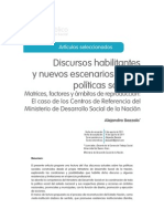 Discursos habilitantes y nuevos escenarios en las políticas sociales