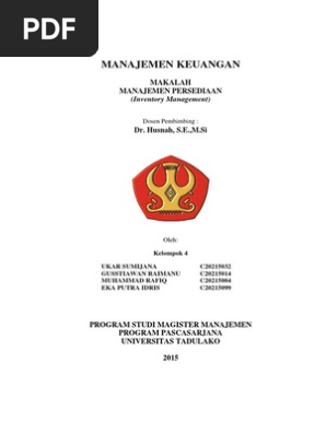 Manajemen Persediaan
