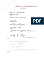 Ejercicios Resueltos de Calculo de Limites de Funciones