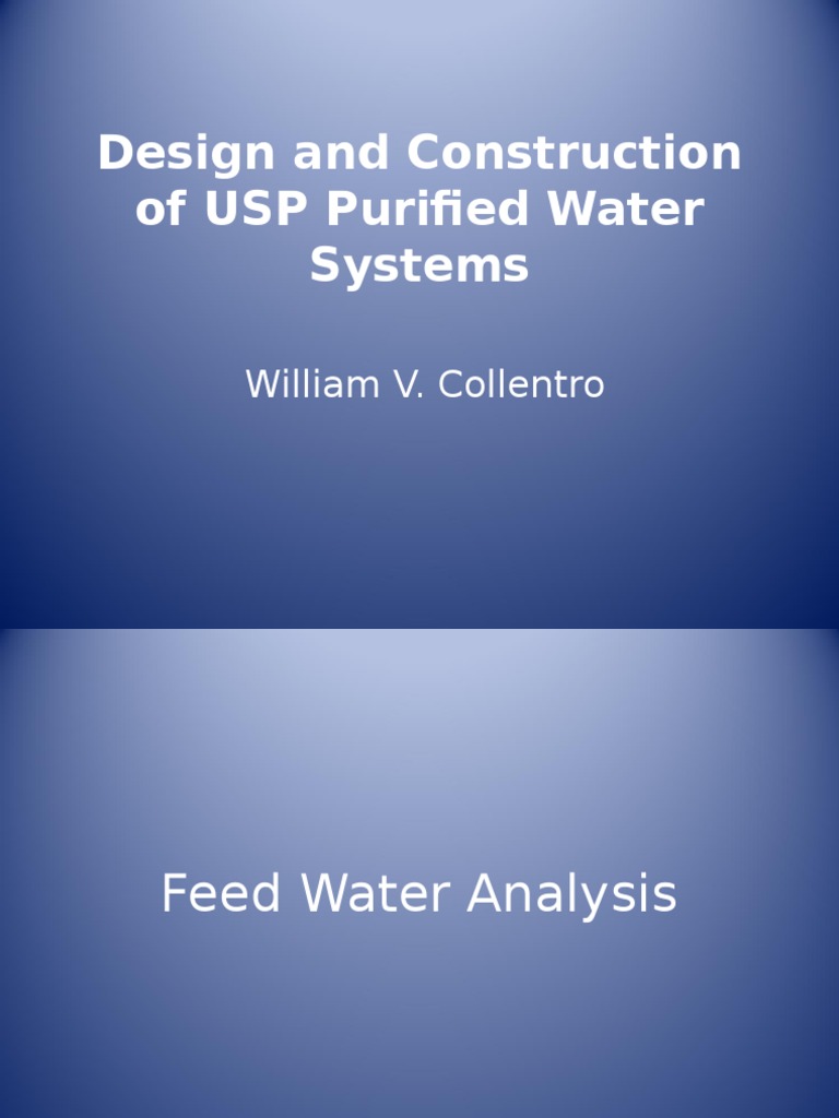 USP Purified Water System Design Guide | PDF | Water Purification ...