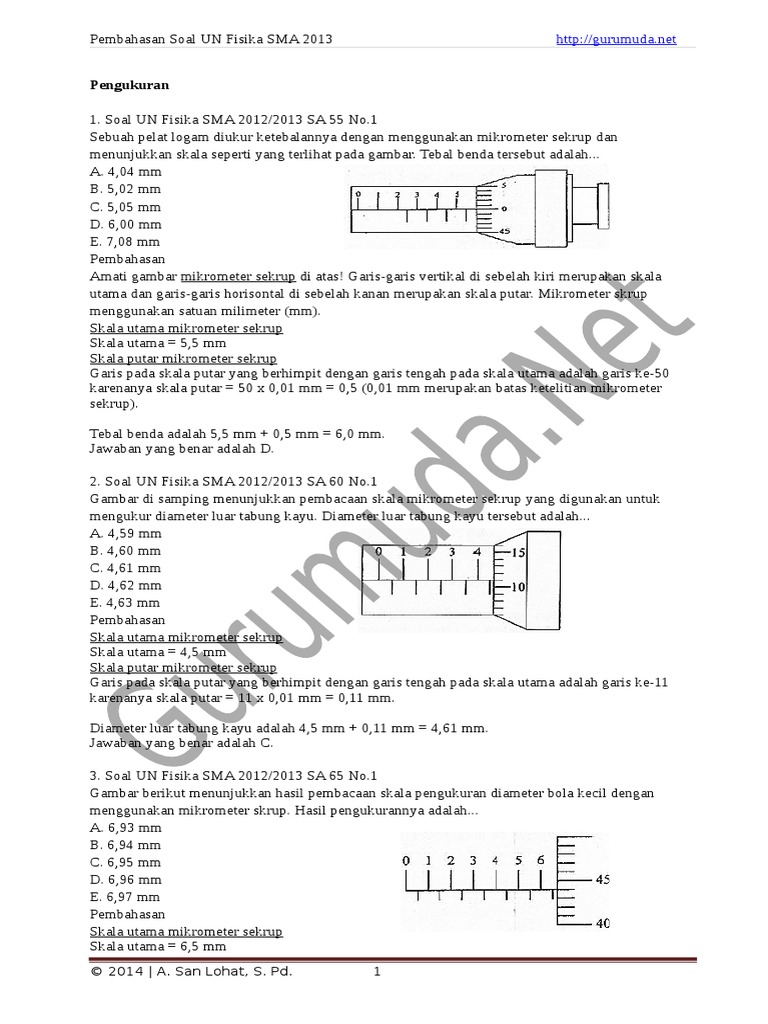 Pdf Un Fisika Sma 2013