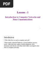 Lesson - 1: Introduction To Computer Networks and Data Communications