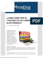 ¿Cómo Debe Ser El Hosting de Un Comercio Electrónico