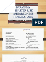 Barangay Disaster Risk Preparedness Training 2015