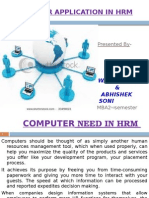 Computer Application in HRM