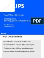 Royal Philips Electronics: Creating Value: Blending Growth and Capital Management