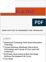 Mis & DSS: Disha Institute of Management and Technology