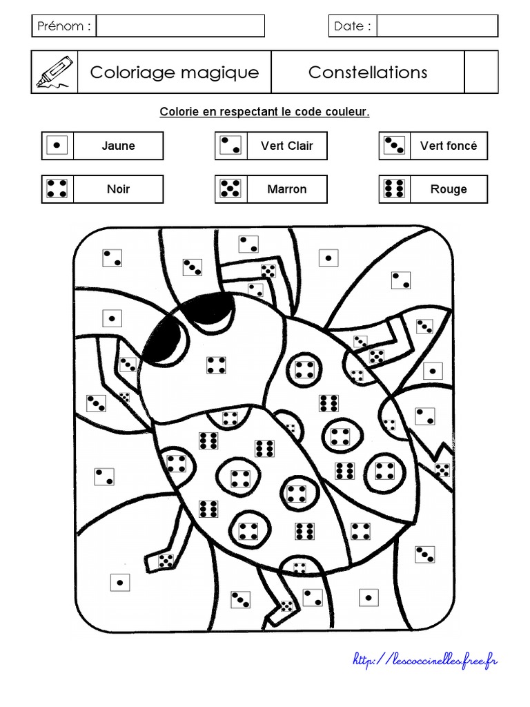 Coloriage Magique Ce2 Français Pdf Coloriage Magique | PDF | Vert | Techniques artistiques