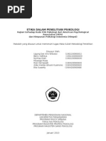 Makalah etika penelitian