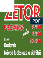 Zetor Proxima Plus 8541,9541,10541 - Návod K Obsluze Dodatek 1-2007