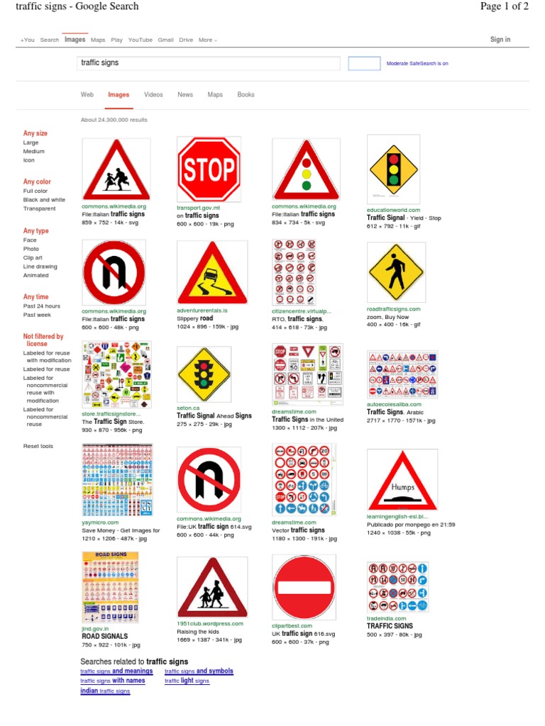 Traffic Signs and Their Meanings | PDF