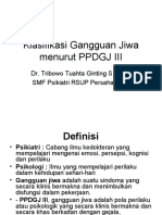 Download Klasifikasi Gangguan Jiwa Menurut PPDGJ III by Zaenudin SN28554403 doc pdf