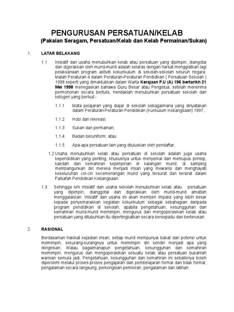 Format Laporan Rasmi