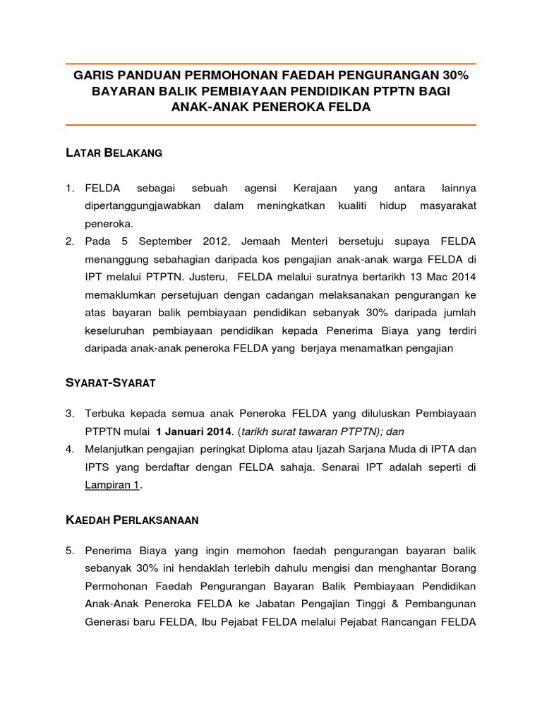 Garis Panduan Anak Felda