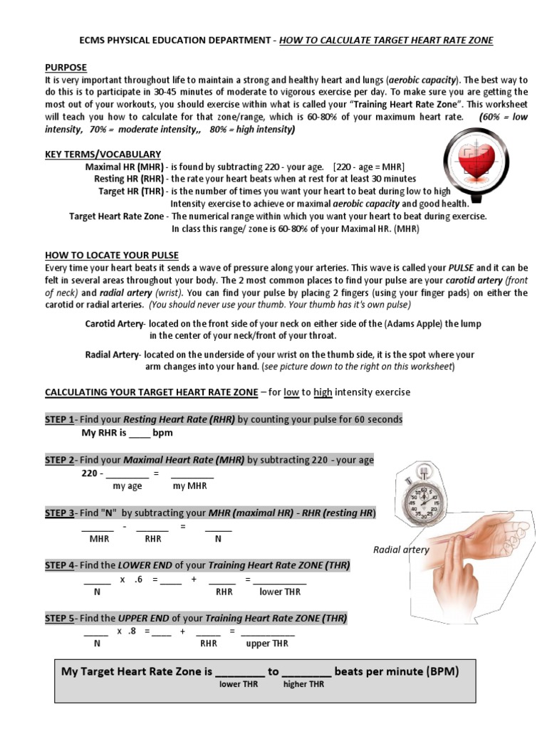 Calculate Your Target Heart Rate Zone | PDF | Teaching Methods & Materials