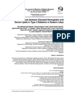 Correlation Between Glycated Hemoglobin and Serum Lipids in Type 2 Diabetics in Eastern Libya