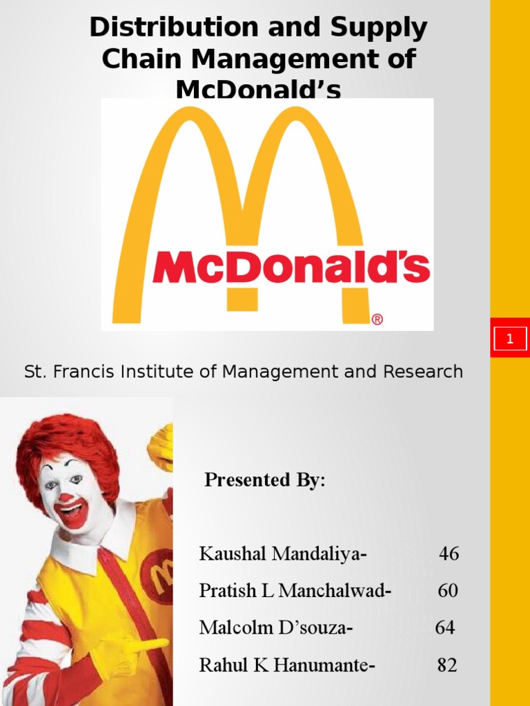 McDonalds Mc Donald's Supply Chain