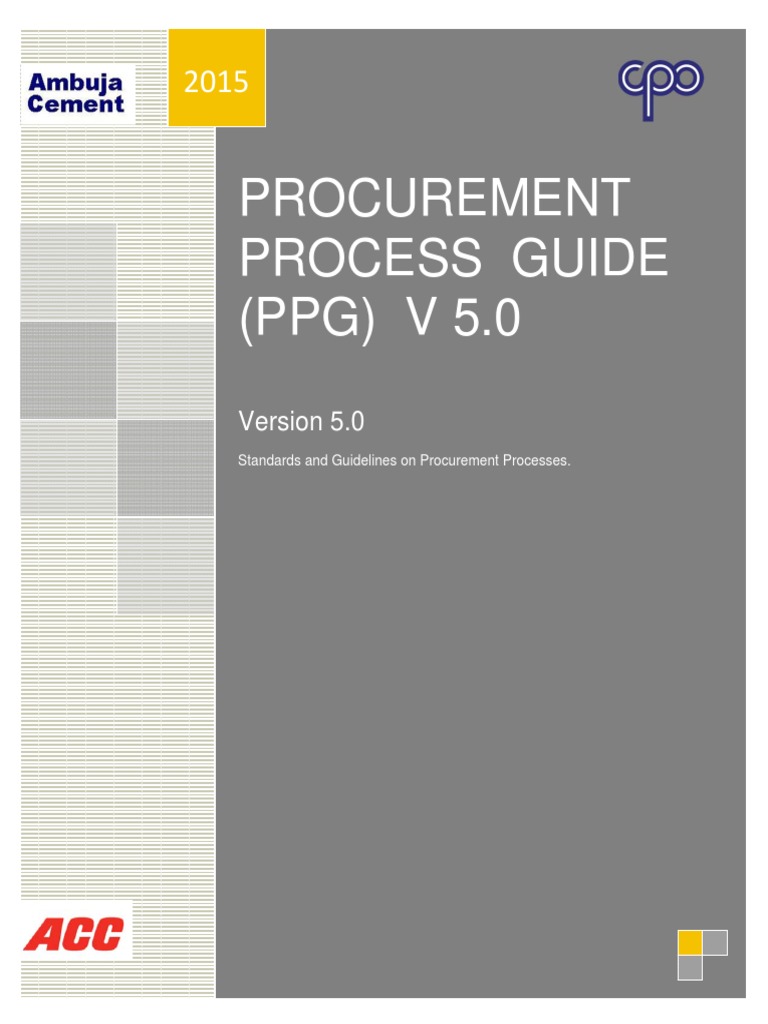 Procurement Process Guide V 5.0 - Final Compressed | PDF | Supply Chain ...