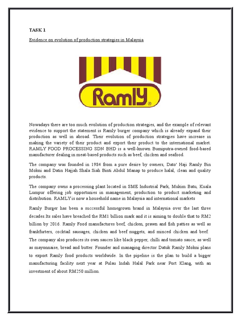 Ramly Burger  PDF  Foods  Business
