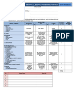 Proposal Report Assessment Form: Jj514 Project 1