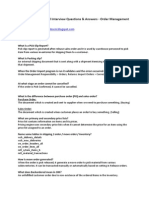 Oracle SCM Functional Interview Questions & Answers - Order Management Module - Part III