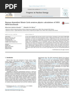 Burnup Dependent Monte Carlo Neutron Physics Calculations of IAEA MTR Benchmark